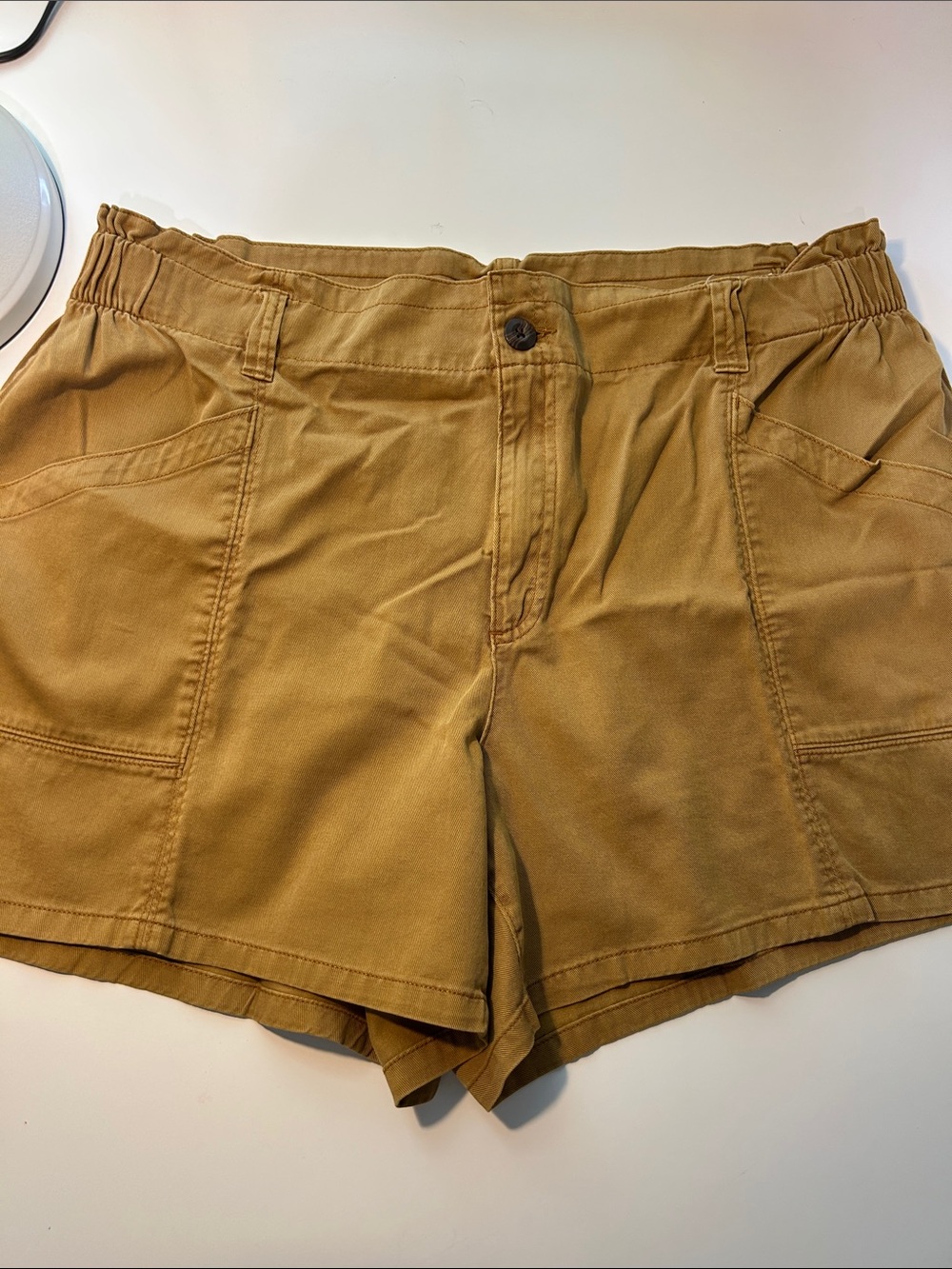 Old Navy Women's Mustard High Waist Utility Shorts